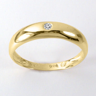 14k Gold Diamond wedding Band