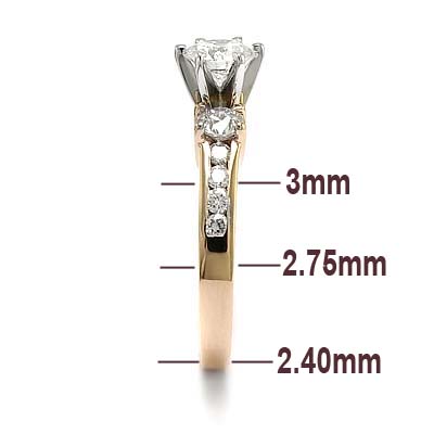 14k Rose Gold Diamond Engagement Ring