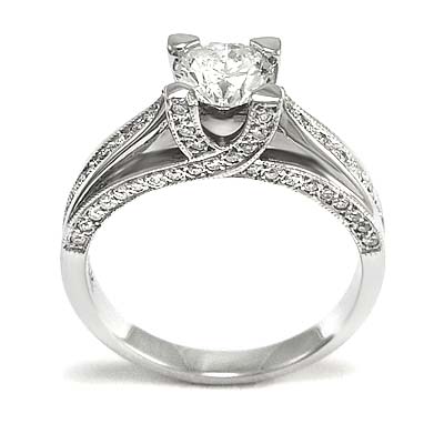 14k Gold Diamond  Engagement Ring