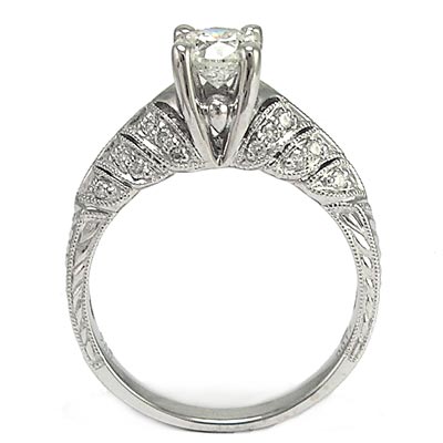 18K White Gold Diamond Engagement Ring