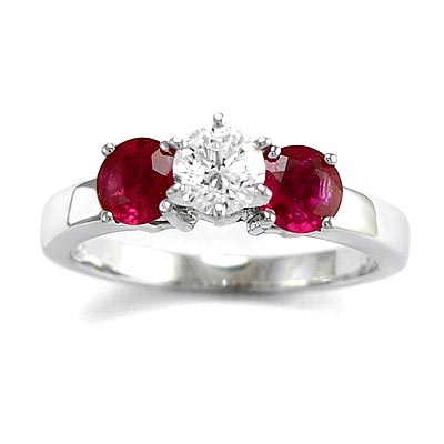 Ruby and Diamond Ring 14k Gold