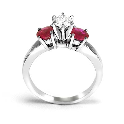 Ruby and Diamond Ring 14k Gold