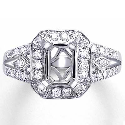 18k White Gold Ring Setting