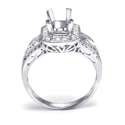 18k White Gold Ring Setting