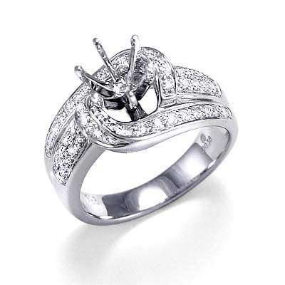 18k White Gold Diamond  Engagement Ring Setting
