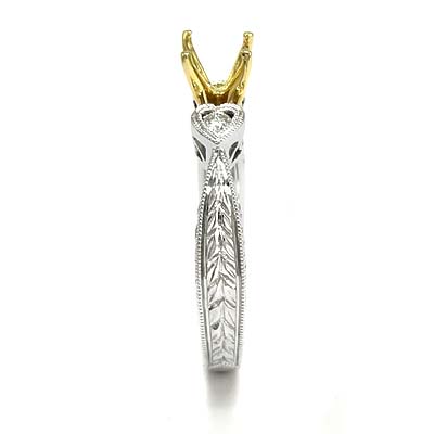 18k Two-Tone Gold Semi-Mount