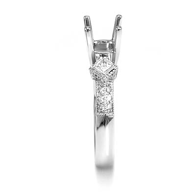 18k White Gold Diamond Ring Setting