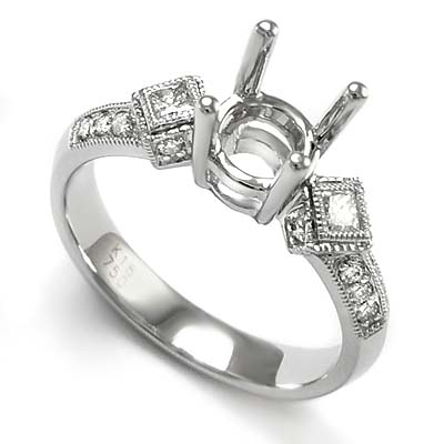 18k White Gold Diamond Ring Setting