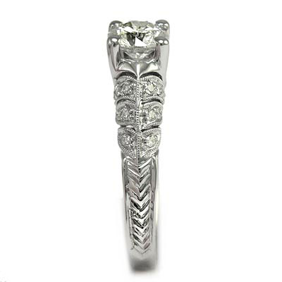 18K White Gold Diamond Engagement Ring