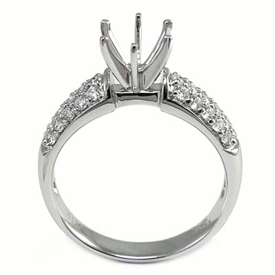 18k White Gold Diamond Ring Setting