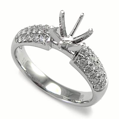 18k White Gold Diamond Ring Setting