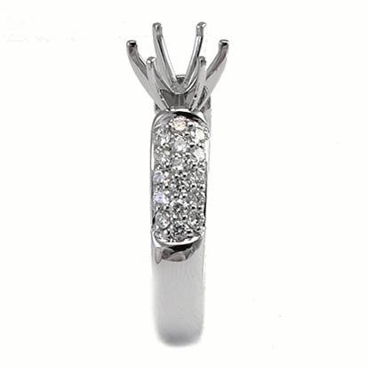 18k White Gold Diamond Ring Setting