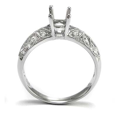 18k White Gold Diamond Setting