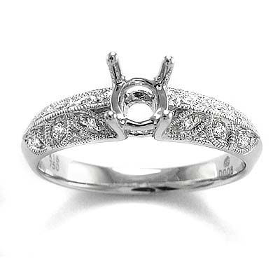 18k White Gold Diamond Setting