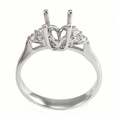 Diamond Semi Mount Rings 18k white gold