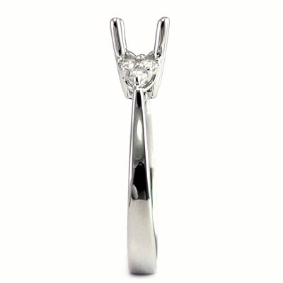 Diamond Semi Mount Rings 18k white gold
