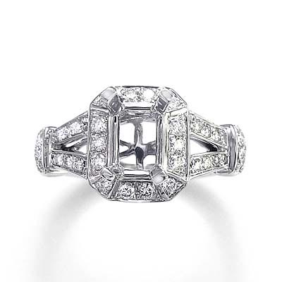 18k White Gold Diamond Ring Setting