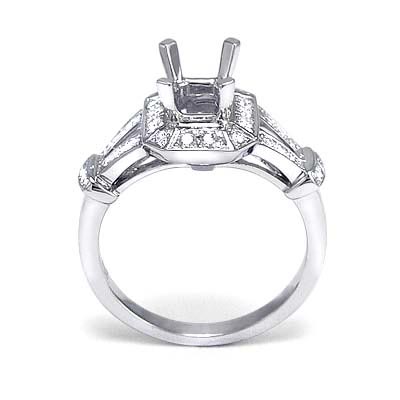 18k White Gold Diamond Ring Setting