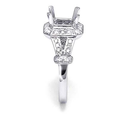 18k White Gold Diamond Ring Setting