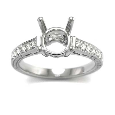 18k White Gold Diamond Setting