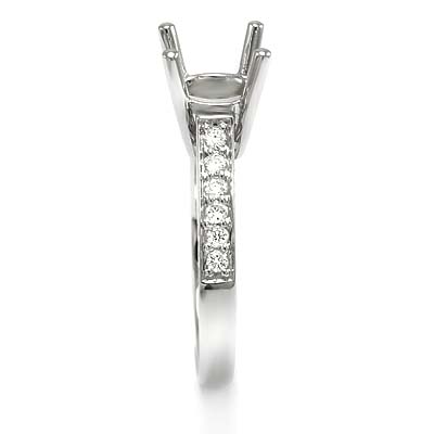 18k White Gold Diamond Setting