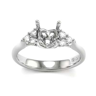 18k White Gold Diamond Setting