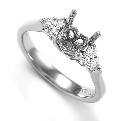 18k White Gold Diamond Setting