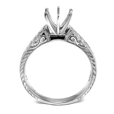 18k White Gold Diamond Setting ring