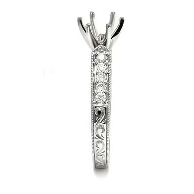 18k White Gold Diamond Setting ring