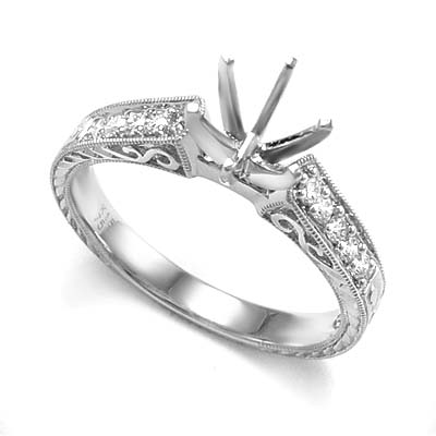 18k White Gold Diamond Setting ring