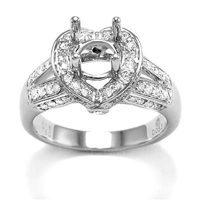 Diamond Semi-Mount Ring Setting 18k GOLD