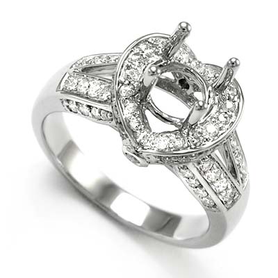 Diamond Semi-Mount Ring Setting 18k GOLD
