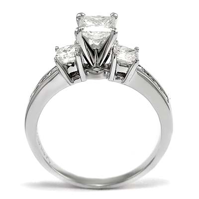 14k White Gold Princess Diamond Engagement Ring