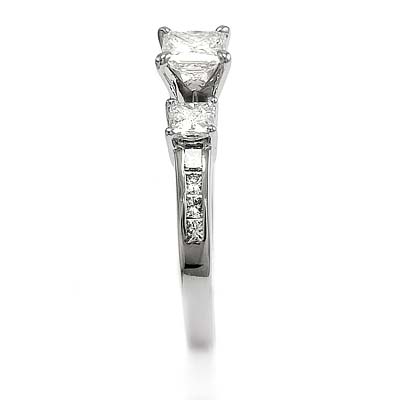 14k White Gold Princess Diamond Engagement Ring