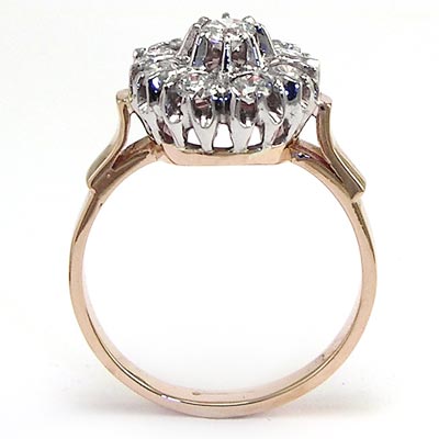 Russian style Diamond Engagement Ring 585