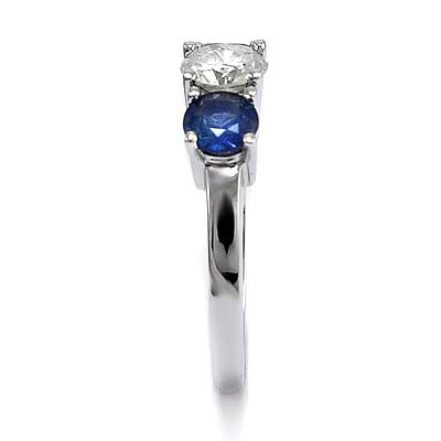 14k Gold Sapphire Diamond Ring
