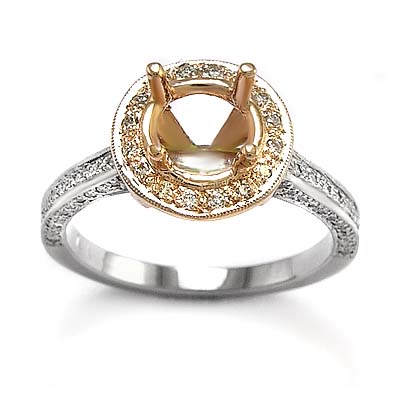 14k Gold Diamond Ring Mounting
