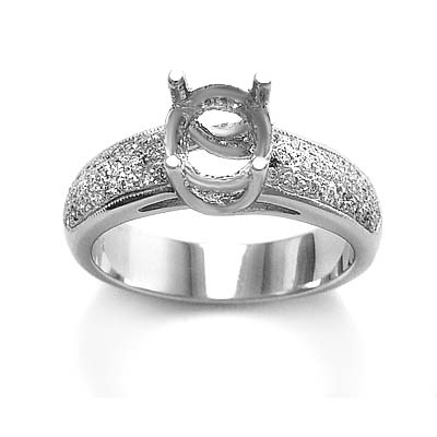 Diamond Semi-Mount Ring Setting 14k