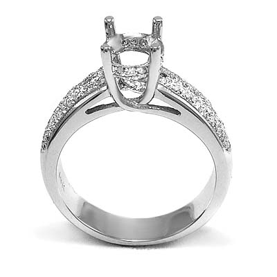 Diamond Semi-Mount Ring Setting 14k