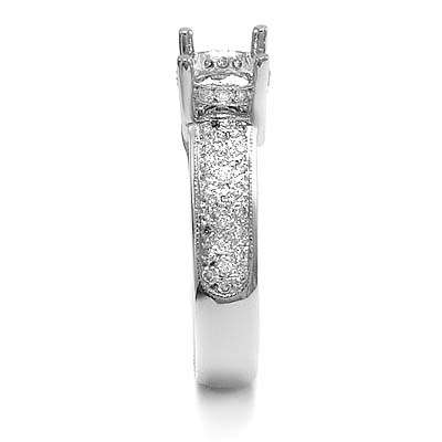 Diamond Semi-Mount Ring Setting 14k
