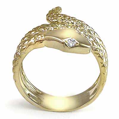 Men's Serpent Diamond Ring 18k solid gold GVS1