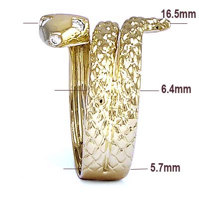 Men's Serpent Diamond Ring 18k solid gold GVS1
