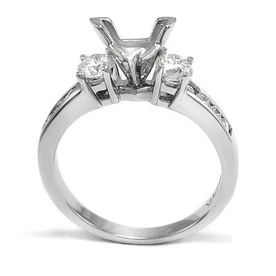 Trillion Diamond Engagement Ring Setting 14k