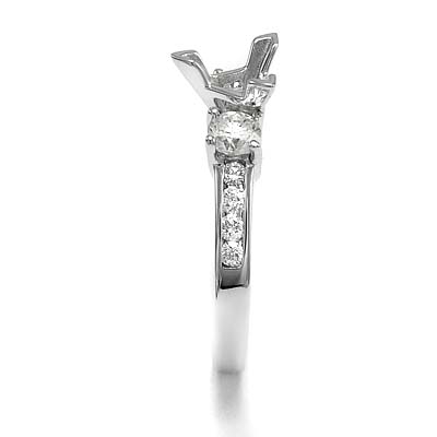 Trillion Diamond Engagement Ring Setting 14k