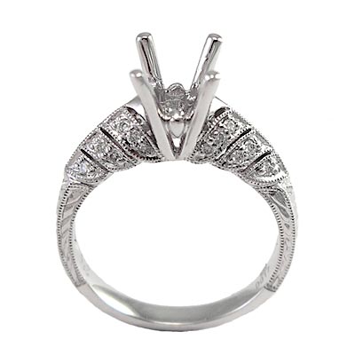 18k White Gold Ring Setting