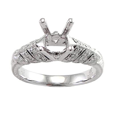 18k White Gold Ring Setting