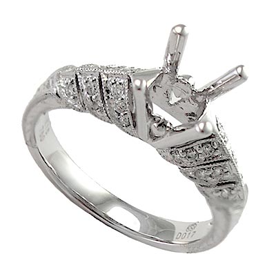 18k White Gold Ring Setting