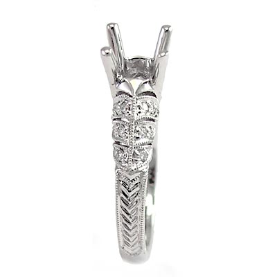 18k White Gold Ring Setting