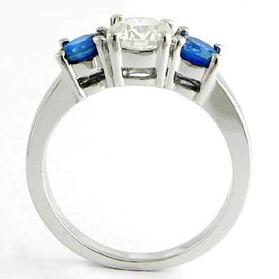 14k Gold Sapphire Diamond Ring