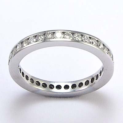 14K White Gold Diamond Eternity Band
